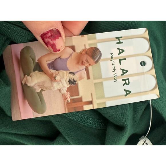 Halara Green Bodycon Cut Out Dress SIZE XL Ruched Drawstring Slit Maxi Sexy - Picture 7 of 12